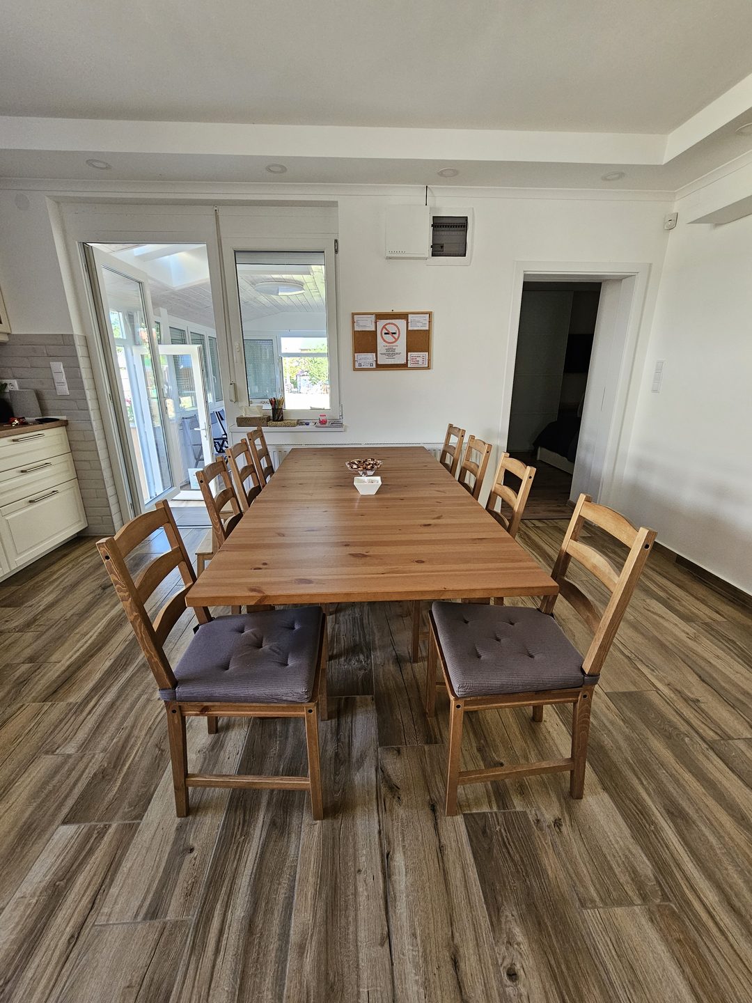 Dining table for eight guests